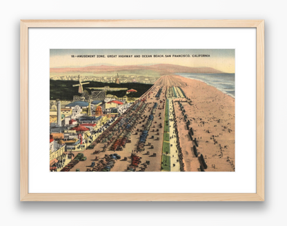 Ocean Beach, Great Highway, and Playland at the Beach, circa 1930s.