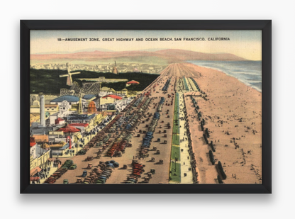 Ocean Beach, Great Highway, and Playland at the Beach, circa 1930s.