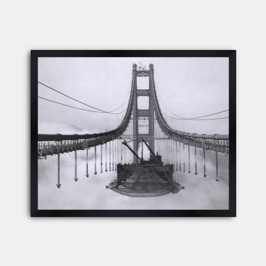 Golden Gate Bridge During Construction, 1936.