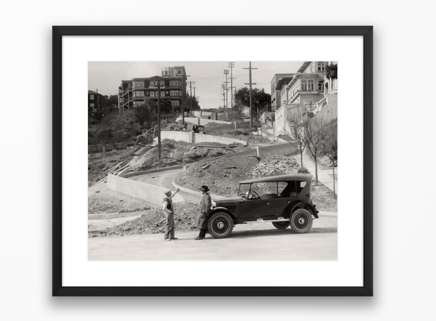 Lombard Street Under Construction, 1922