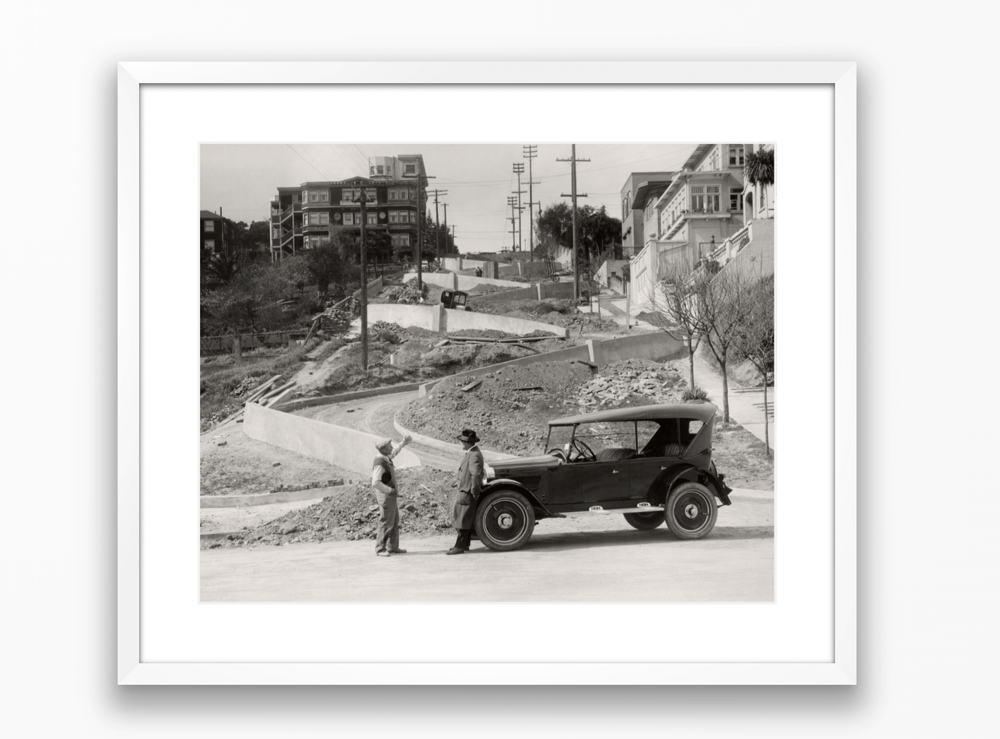 Lombard Street Under Construction, 1922