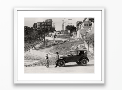 Lombard Street Under Construction, 1922