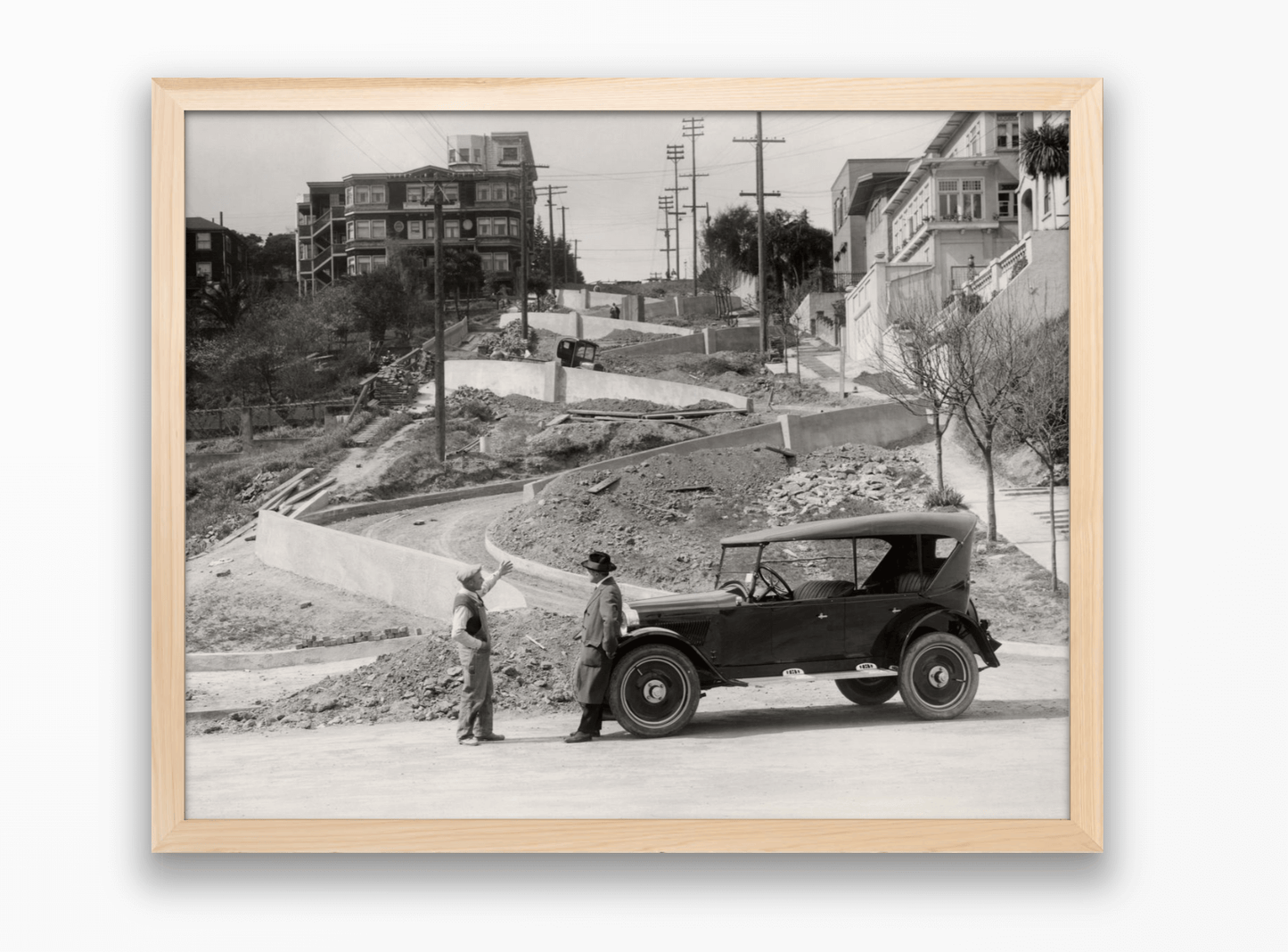 Lombard Street Under Construction, 1922