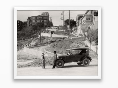 Lombard Street Under Construction, 1922