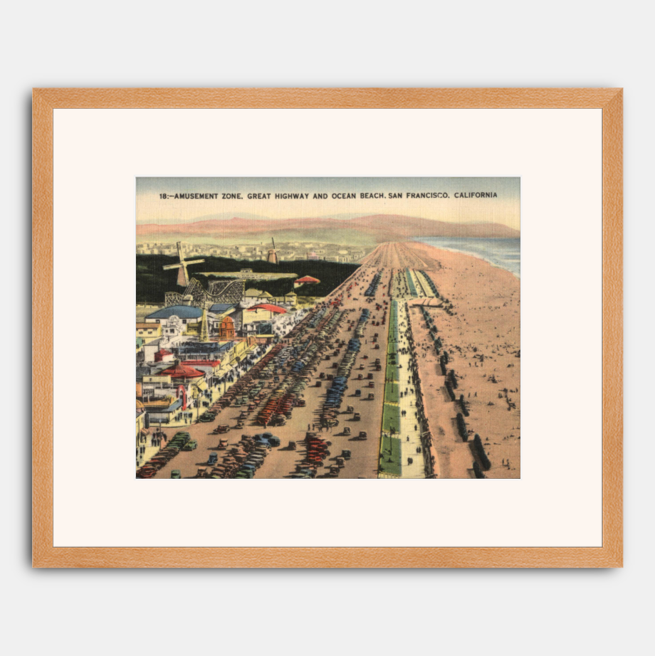 Ocean Beach, Great Highway, and Playland at the Beach, circa 1930s.