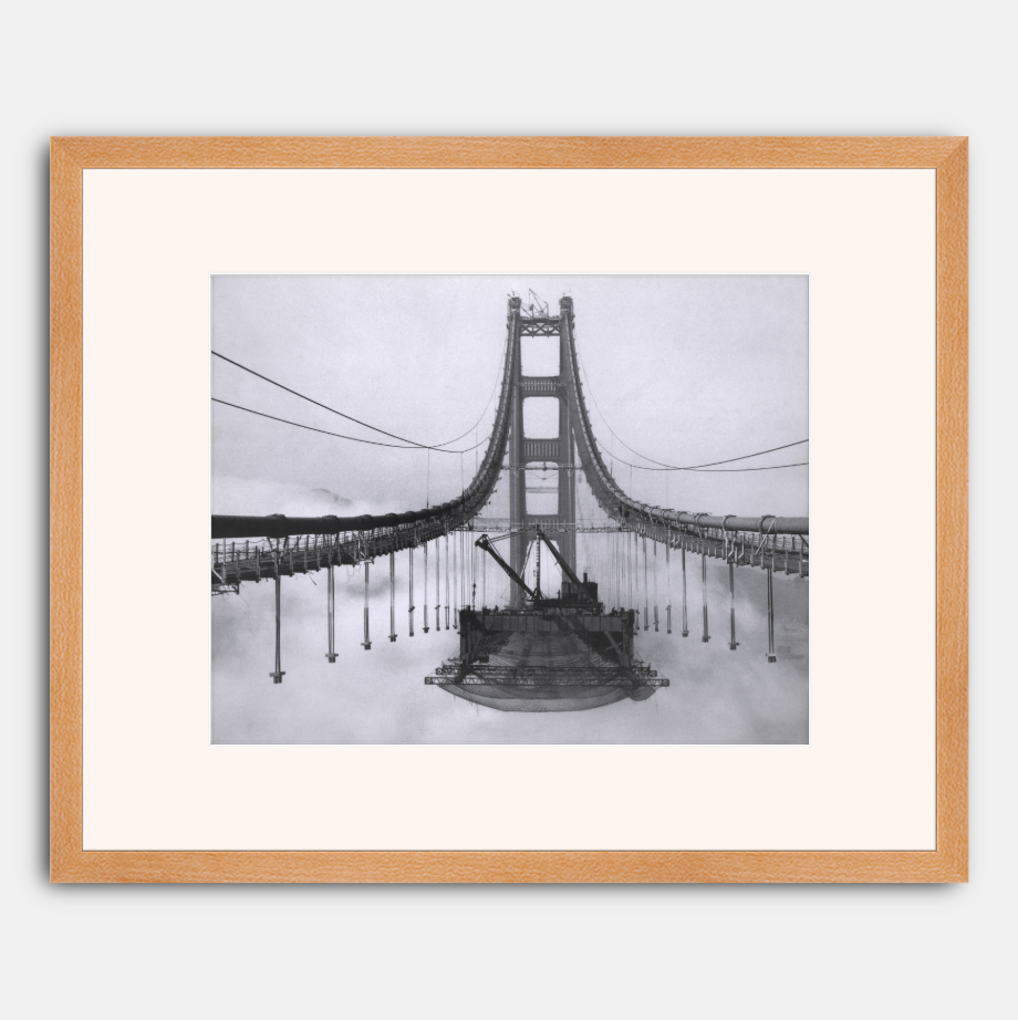 Golden Gate Bridge During Construction, 1936.