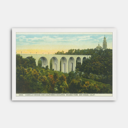 Cabrillo Bridge and California Building, Balboa Park, 1930s