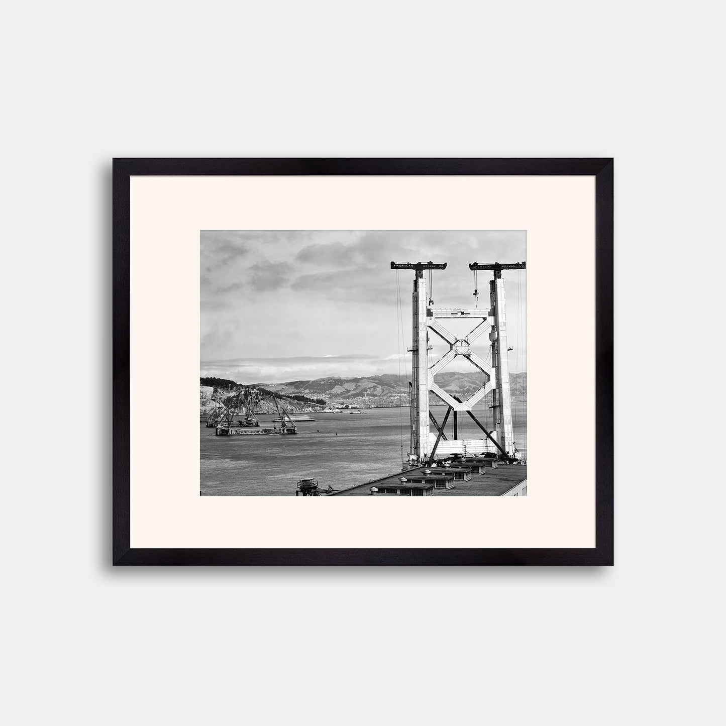 View of the Bay Bridge Under Construction, 1934