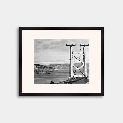 View of the Bay Bridge Under Construction, 1934