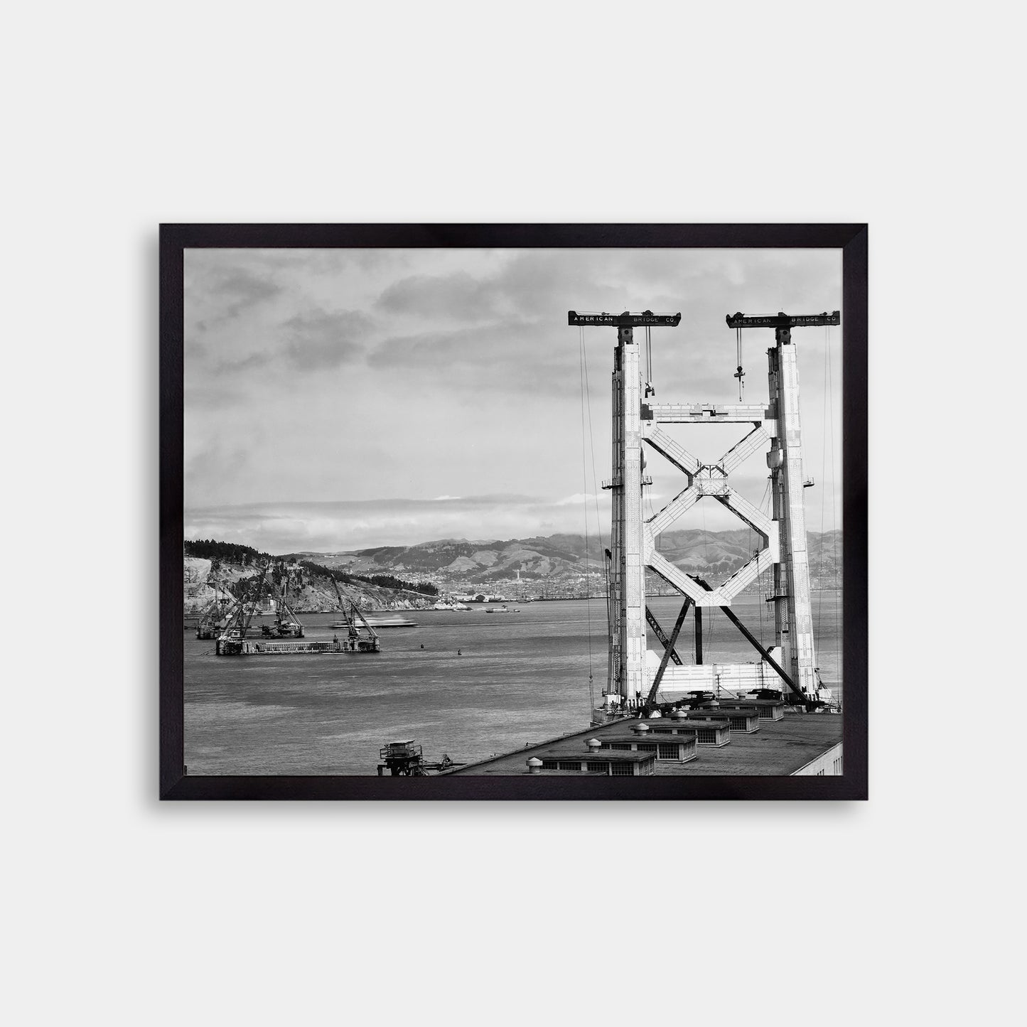 View of the Bay Bridge Under Construction, 1934