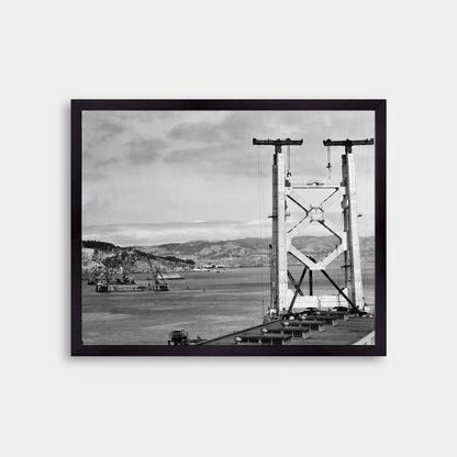 View of the Bay Bridge Under Construction, 1934