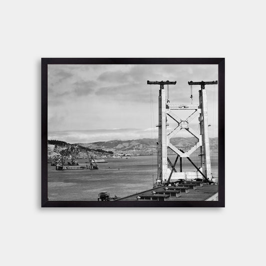 View of the Bay Bridge Under Construction, 1934