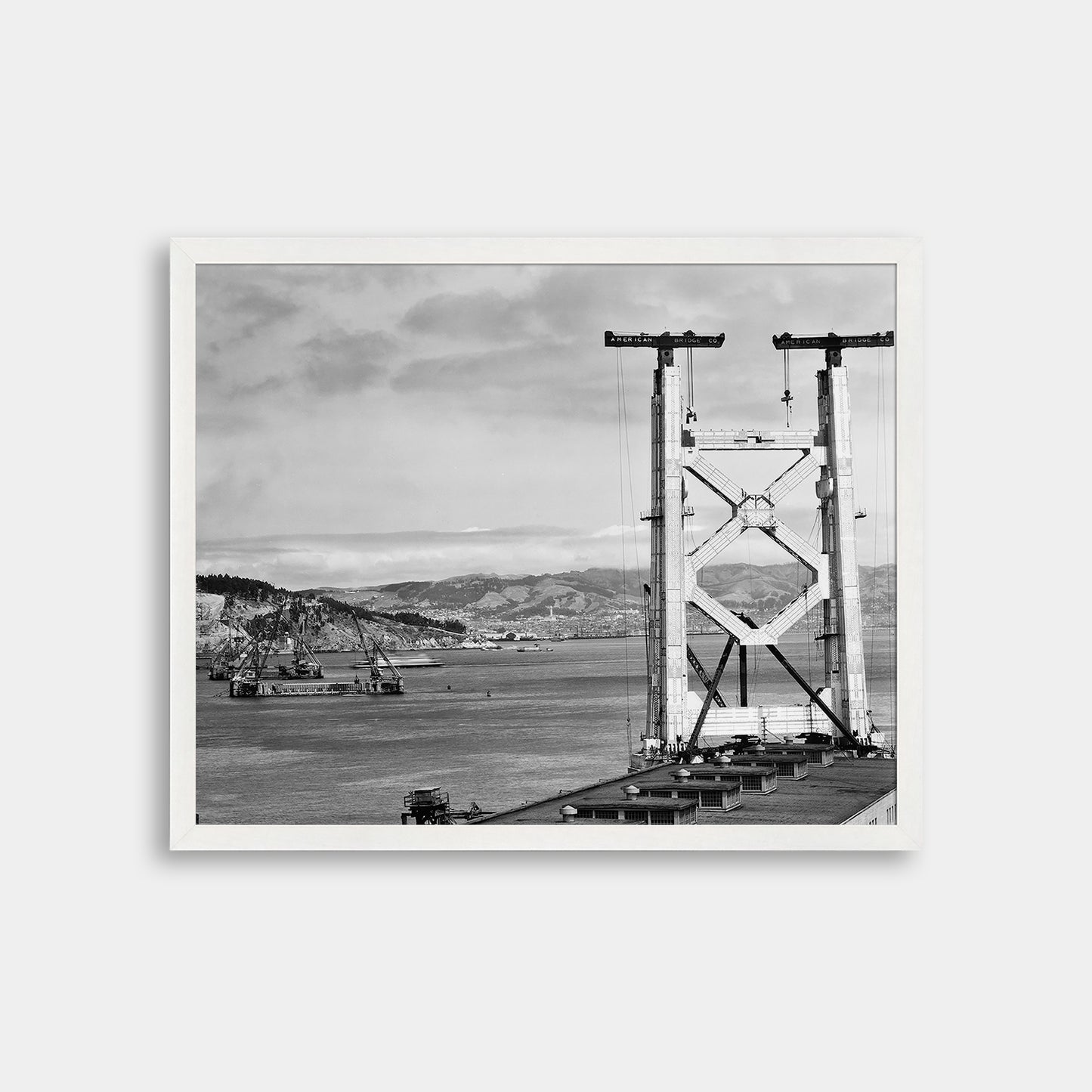 View of the Bay Bridge Under Construction, 1934