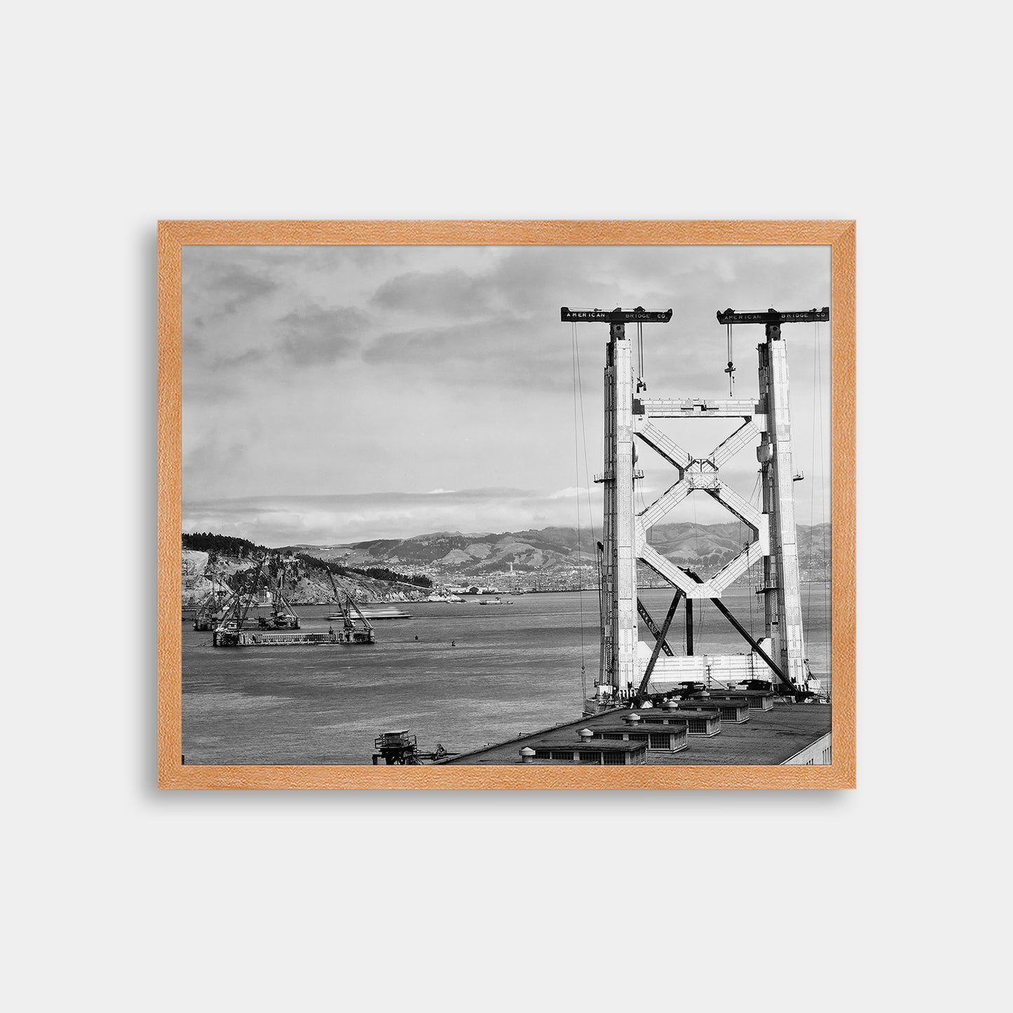 View of the Bay Bridge Under Construction, 1934