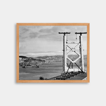 View of the Bay Bridge Under Construction, 1934