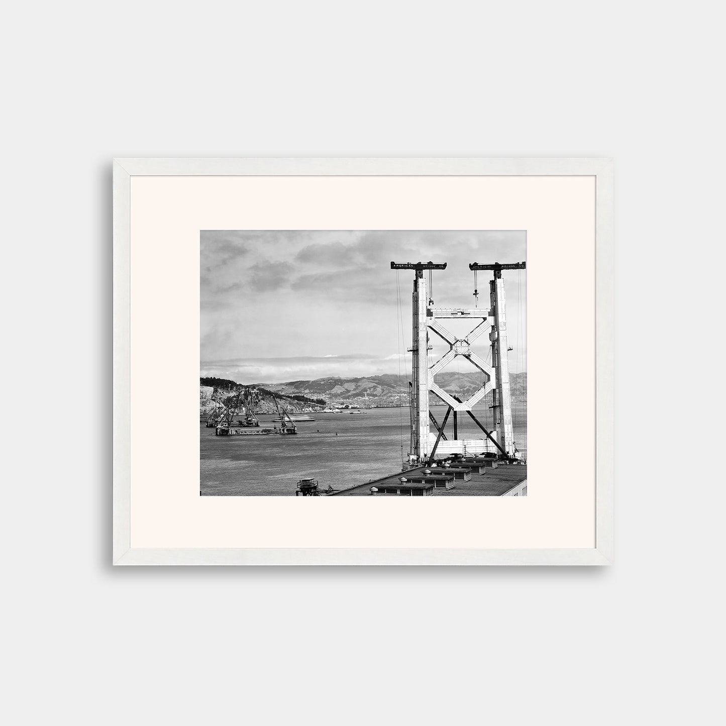 View of the Bay Bridge Under Construction, 1934