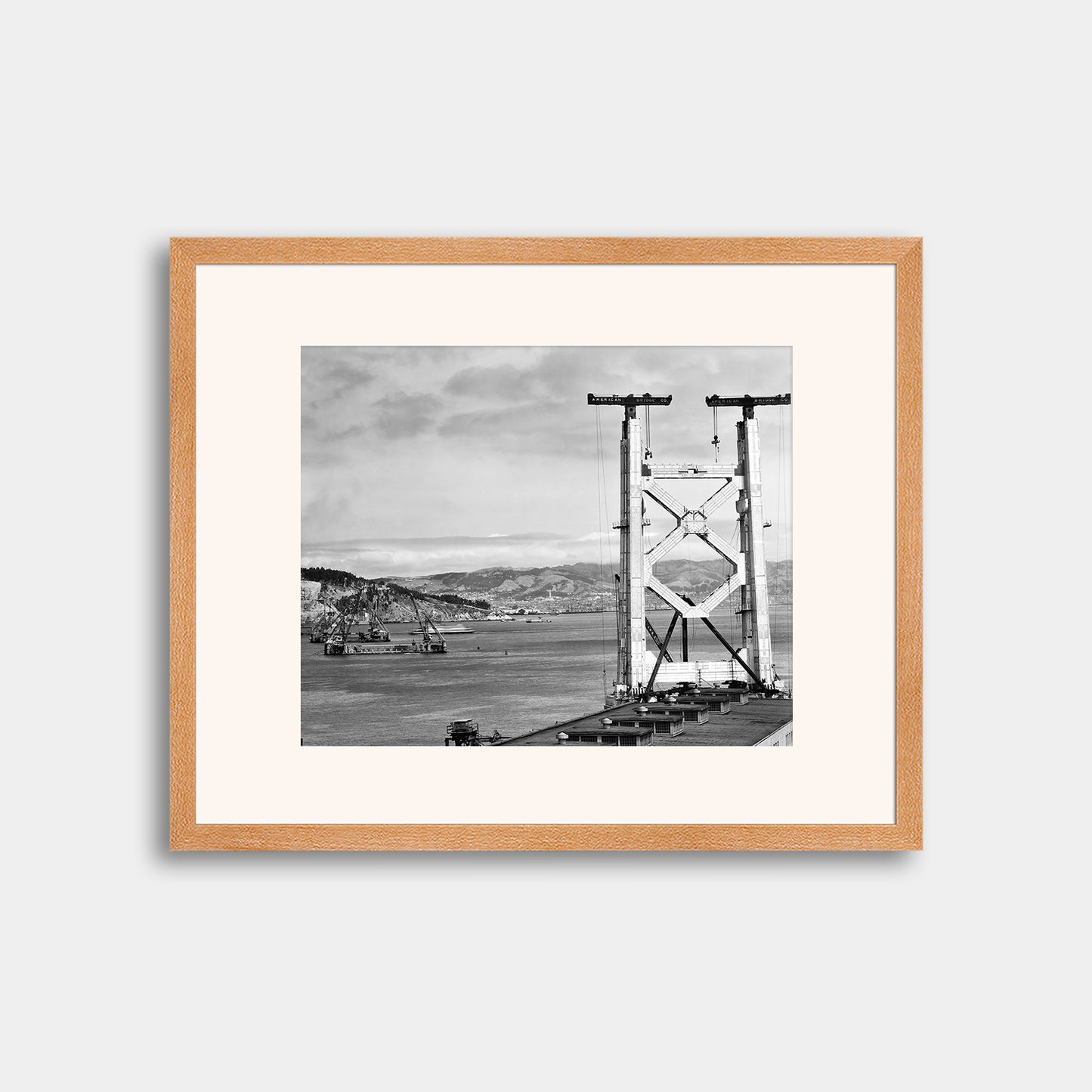 View of the Bay Bridge Under Construction, 1934