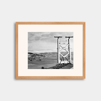 View of the Bay Bridge Under Construction, 1934