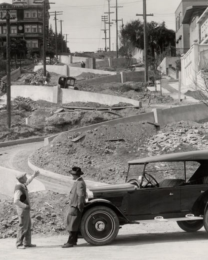 Lombard Street Under Construction, 1922