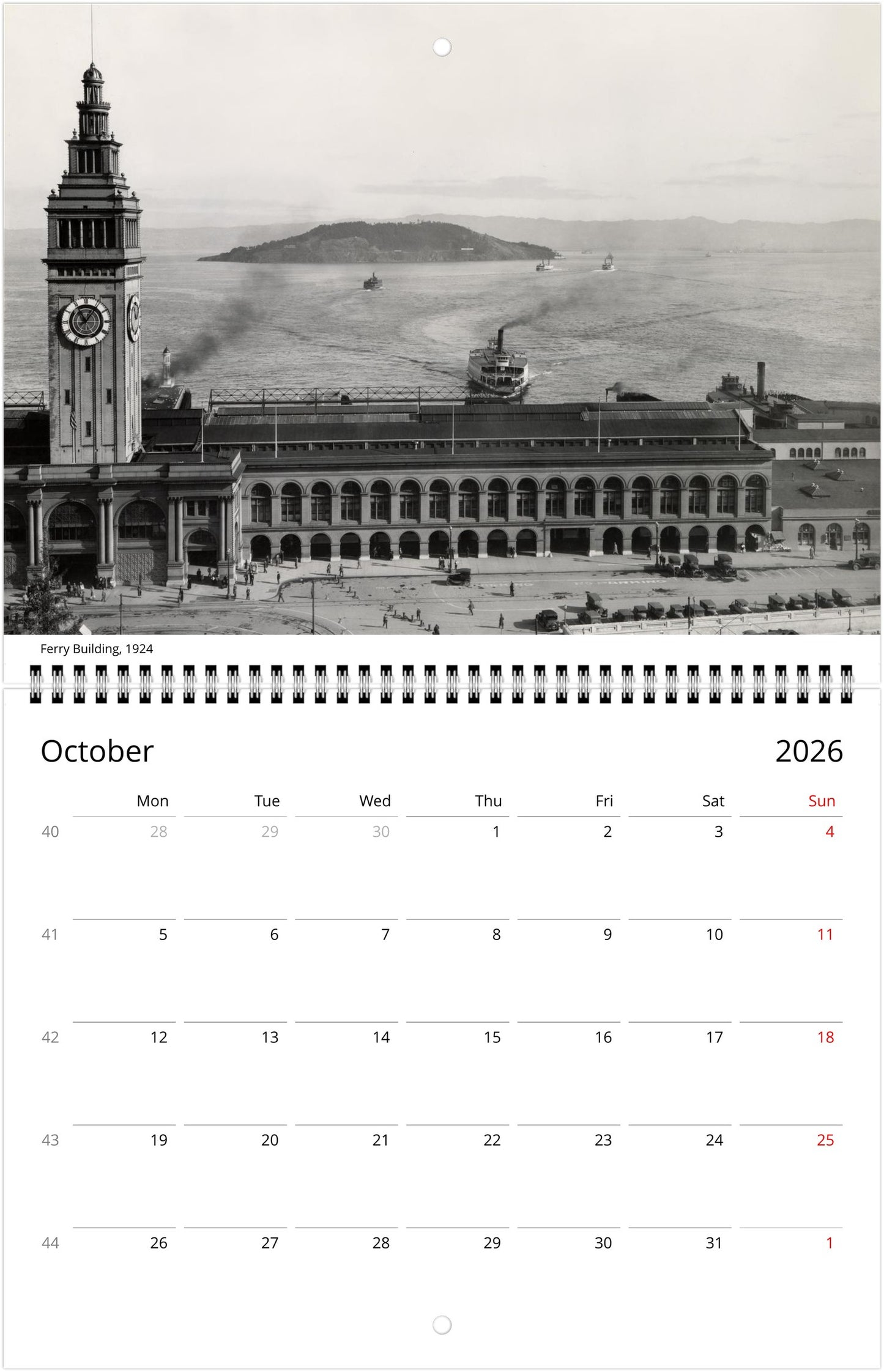 History of San Francisco — 2026 Wall Calendar