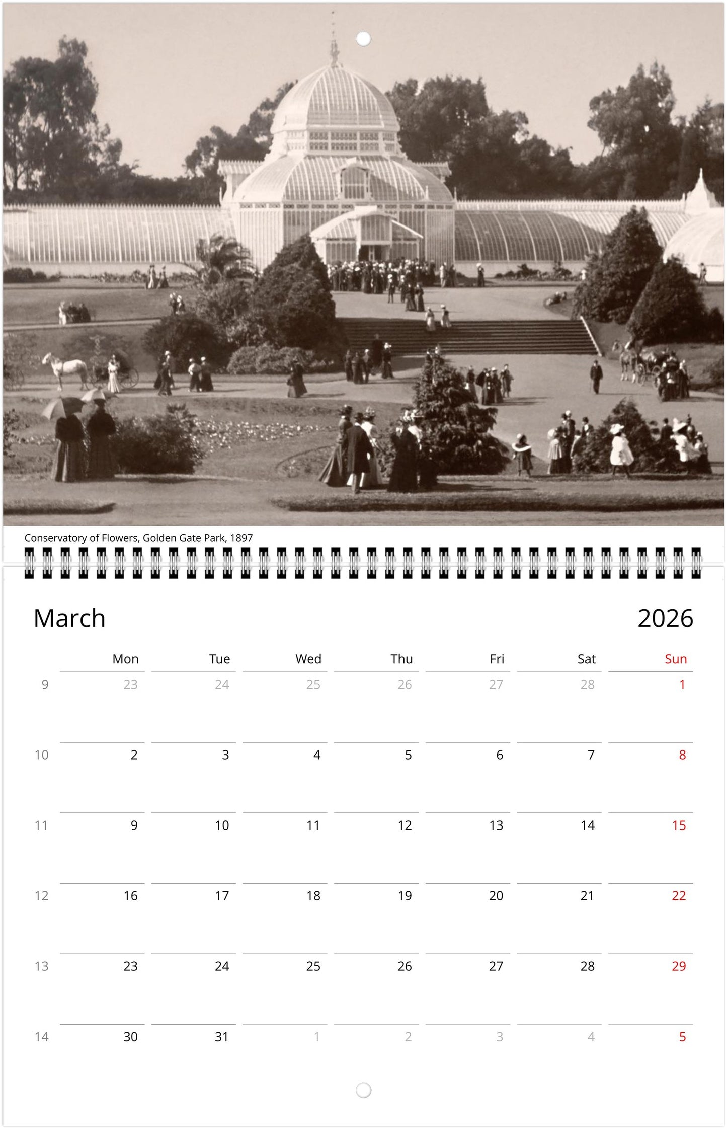 History of San Francisco — 2026 Wall Calendar
