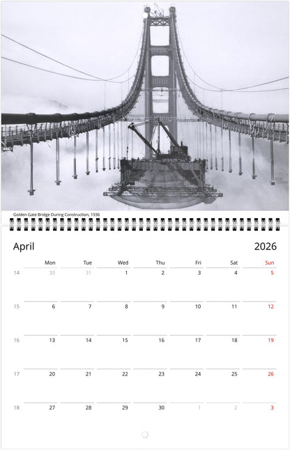 History of San Francisco — 2026 Wall Calendar
