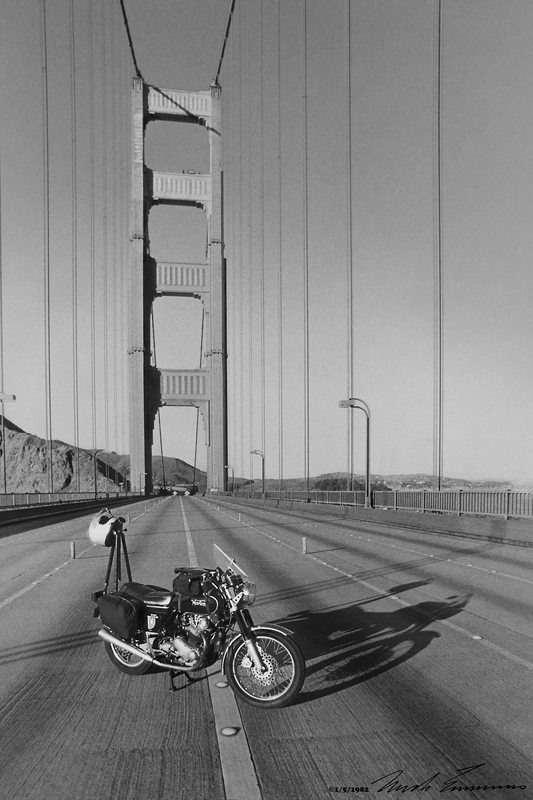 Golden Gate Bridge & Norton 850 Commando, 1982