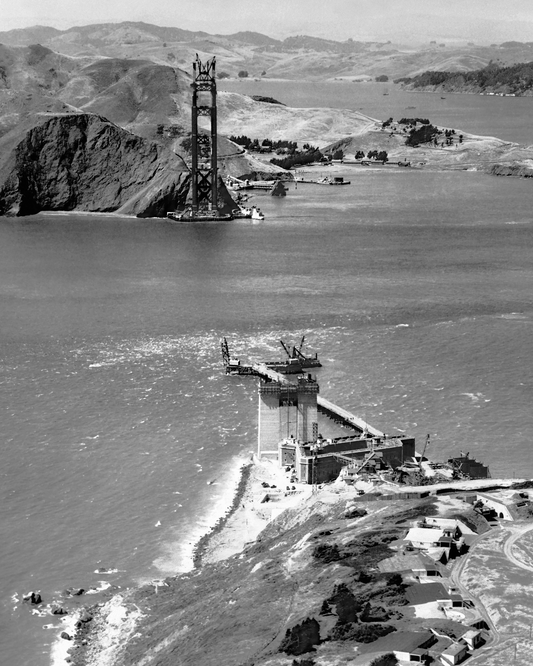 Golden Gate Bridge Under Construction, 1934