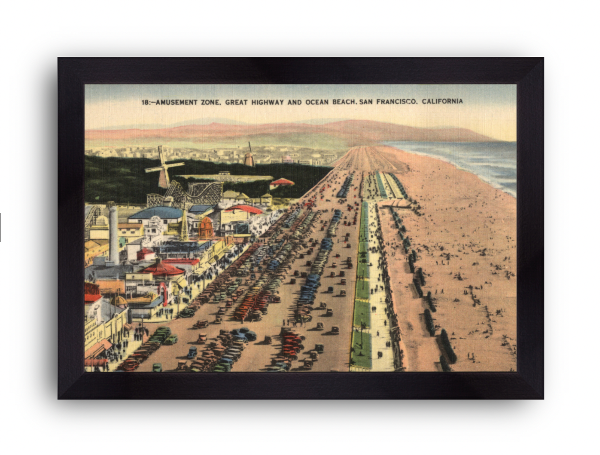 Ocean Beach, Great Highway, and Playland at the Beach, circa 1930s.