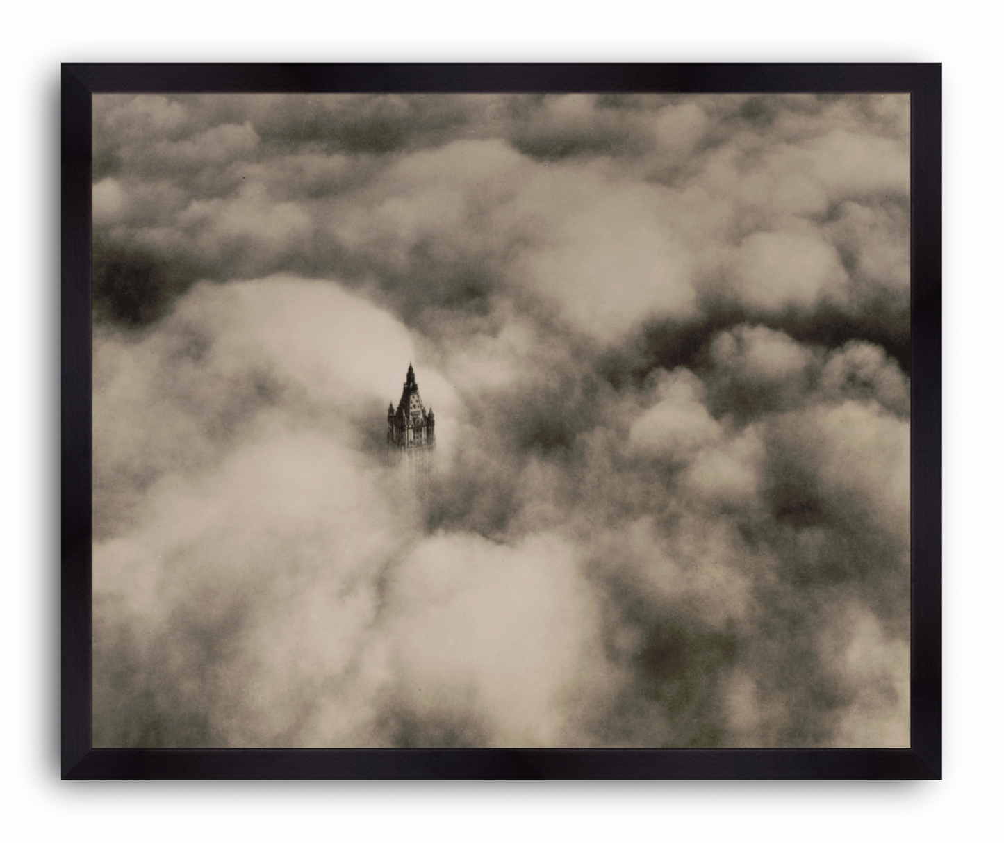Woolworth Tower in the Clouds, New York City, 1928