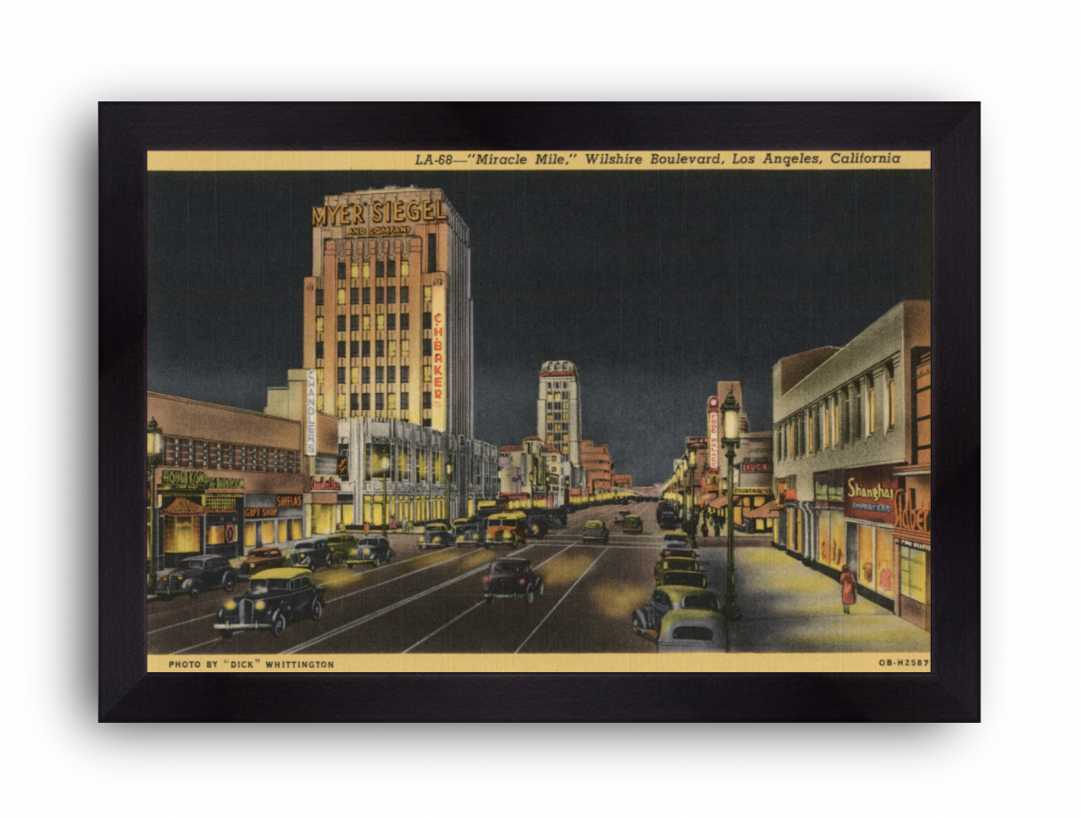 Miracle Mile, Wilshire Boulevard, Los Angeles, 1940s
